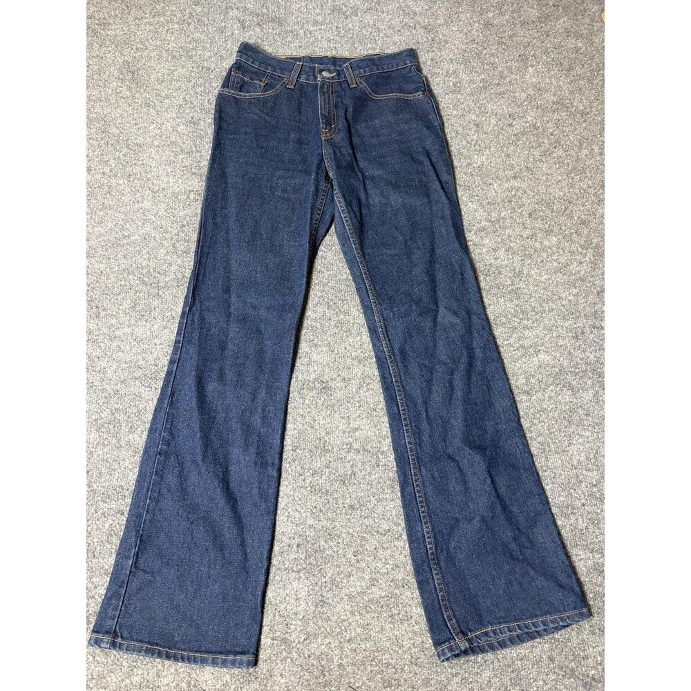 Levi's 517 Jeans Juniors 7 30x32 Blue Low Rise Bootcut Dark Wash Denim Casual
